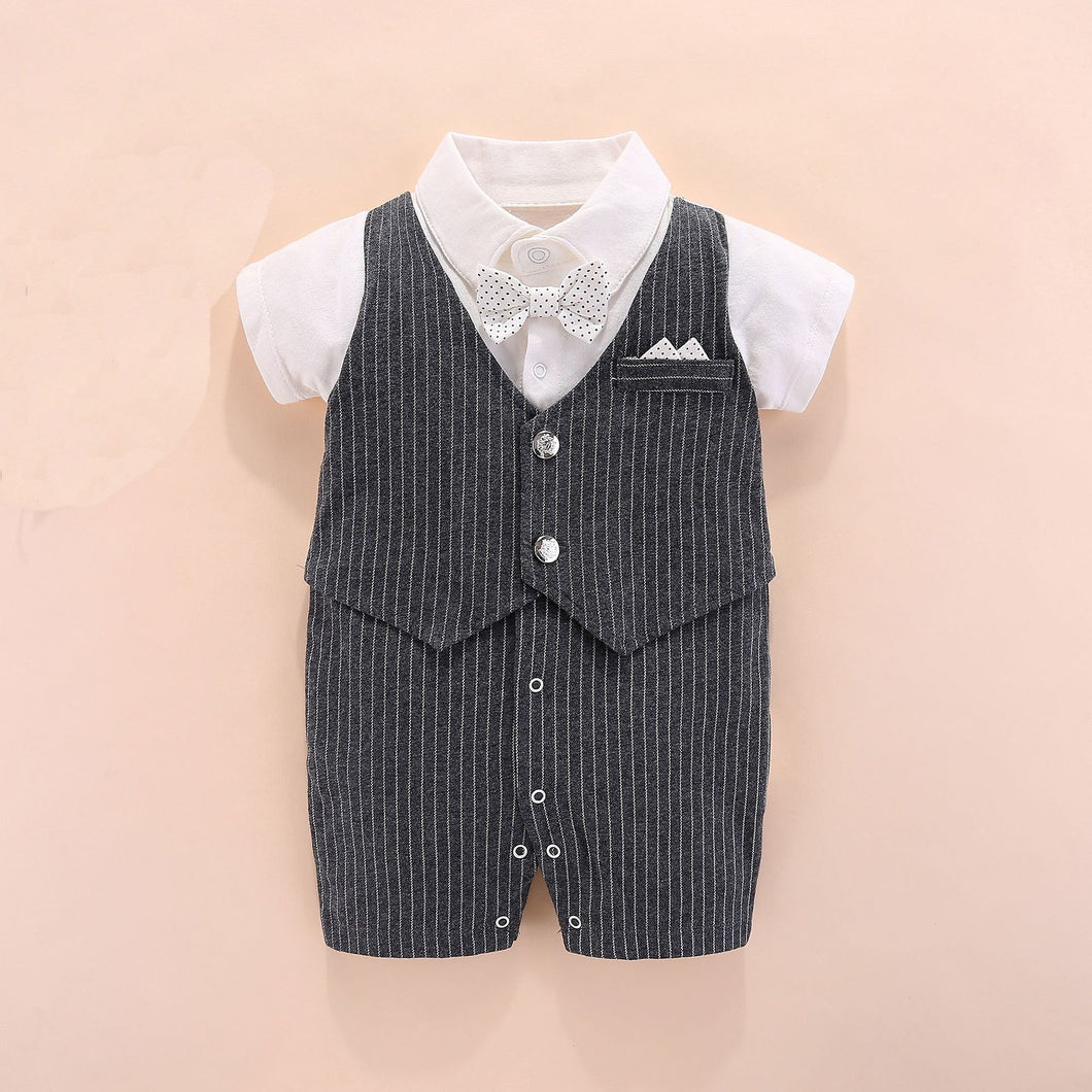 Gentleman Baby Onesie Summer Male Baby Infants Clothing Manufacturers Direct Selling Foreign Trade Childrenswear Boys' Clothes K