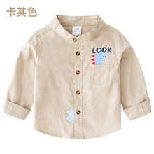 Load image into Gallery viewer, Baby Cartoon Long Sleeve Shirt Fall Dress Boys&#39; Wear Children&#39;s Collar Shirt Children Clothing Tops Outwear Outfits Blouse