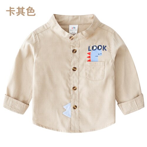 Baby Cartoon Long Sleeve Shirt Fall Dress Boys' Wear Children's Collar Shirt Children Clothing Tops Outwear Outfits Blouse