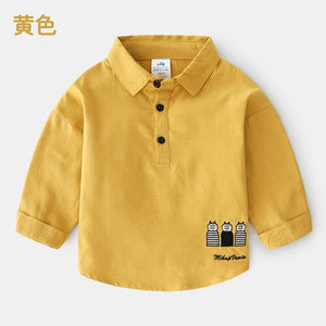 Baby Bump Shirt 2019 Autumn Wear New Boys' Children's Wear Children's Embroidery Casual Top Children Clothing Outfits Blouse