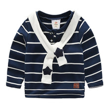 Load image into Gallery viewer, Baby Long Sleeve T-shirt 2019 Autumn New Boys&#39; Children&#39;s Clothing Fashion Cute Children&#39;s Navy Wind Bottoming Shirt Coat