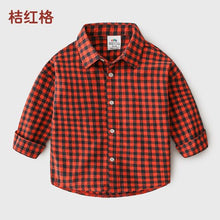 Load image into Gallery viewer, Baby Plaid Shirt 2019 Autumn Dress New Boys&#39; Children&#39;s Casual Top Top Shirt Baby Children Clothing Tops Outwear Outfits Blouse