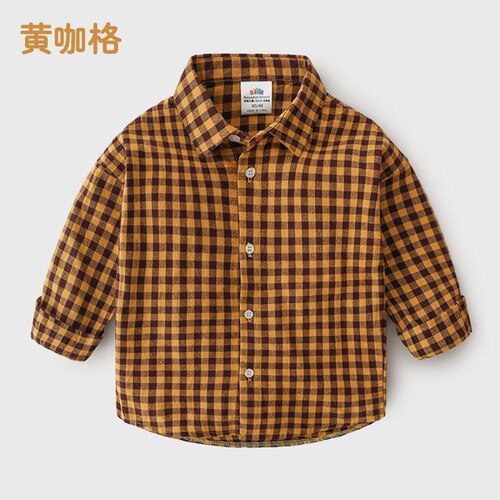 Baby Plaid Shirt 2019 Autumn Dress New Boys' Children's Casual Top Top Shirt Baby Children Clothing Tops Outwear Outfits Blouse