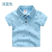 Load image into Gallery viewer, Baby Short Sleeve T-shirt Men 2019 Summer New Boys&#39; Children&#39;s Clothing Children&#39;s Iron Anchor Base Children Clothing Fashion