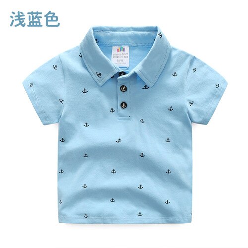 Baby Short Sleeve T-shirt Men 2019 Summer New Boys' Children's Clothing Children's Iron Anchor Base Children Clothing Fashion