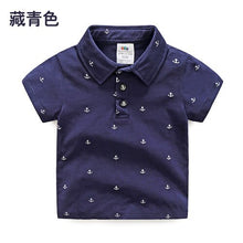 Load image into Gallery viewer, Baby Short Sleeve T-shirt Men 2019 Summer New Boys&#39; Children&#39;s Clothing Children&#39;s Iron Anchor Base Children Clothing Fashion