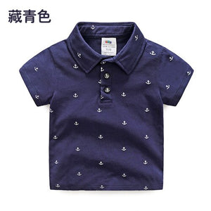 Baby Short Sleeve T-shirt Men 2019 Summer New Boys' Children's Clothing Children's Iron Anchor Base Children Clothing Fashion