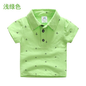 Baby Short Sleeve T-shirt Men 2019 Summer New Boys' Children's Clothing Children's Iron Anchor Base Children Clothing Fashion