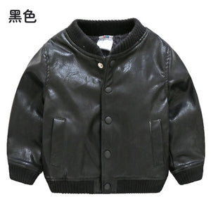 Baby Leather Coat 2019 Winter Clothes New Boys' Children's Clothes Velvet Thickened Jacket Baby Kids Coats Jacket Clothing