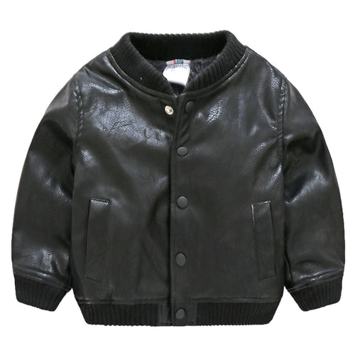 Baby Leather Coat 2019 Winter Clothes New Boys' Children's Clothes Velvet Thickened Jacket Baby Kids Coats Jacket Clothing