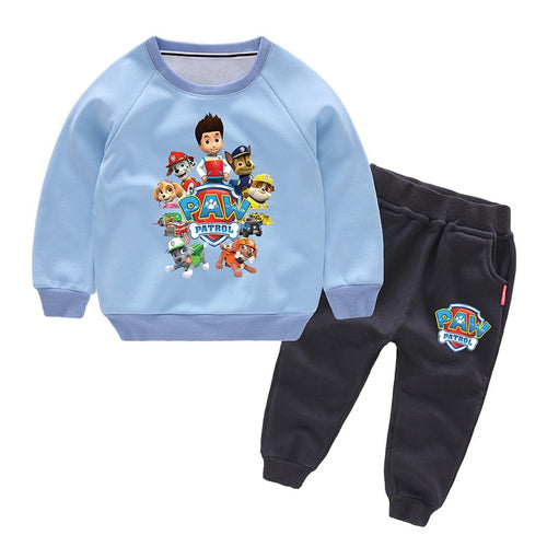 PAW PATROL Boys' Baby Clothing Plus velvet thick warm and windproof  Boys' autumn and winter plus velvet sweater suit