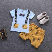 Load image into Gallery viewer, Boys&#39; Clothing Sets Summer Round Neck T-shirt Baby Short-sleeved Suit Vest Boy Clothes Two-piece 1-4 Years Children Clothes