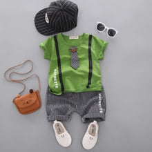 Load image into Gallery viewer, Boys&#39; Clothing Sets Summer Round Neck T-shirt Baby Short-sleeved Suit Vest Boy Clothes Two-piece 1-4 Years Children Clothes