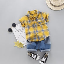 Load image into Gallery viewer, Boys&#39; Clothing Sets Summer Round Neck T-shirt Baby Short-sleeved Suit Vest Boy Clothes Two-piece 1-4 Years Children Clothes