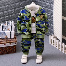 Load image into Gallery viewer, Baby Boys&#39; Clothing Leisure Jungle Camouflage Spring/Autumn Three Pieces of 1-4 Year old Children&#39;s Sports Suit Three Colors