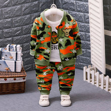 Load image into Gallery viewer, Baby Boys&#39; Clothing Leisure Jungle Camouflage Spring/Autumn Three Pieces of 1-4 Year old Children&#39;s Sports Suit Three Colors