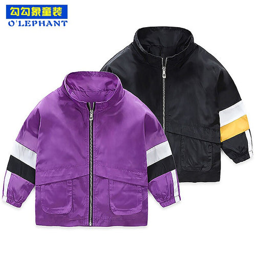 Panelled Fashion jacket for baby boy Spring Autumn Polyester boys' jackets Hit colors child coats Toddler 2 6 years kid clothing