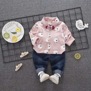 Pure cotton children's clothing boys' and girls' autumn clothes baby children's new clothes children's autumn shirts