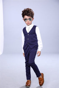 kids' sets newly design vest +shirts+pants suits children clothing sets baby kids outfits boys' suits