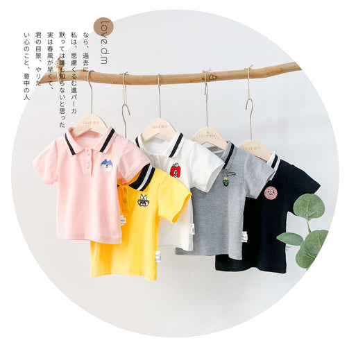 Hot Sale Children Clothing Fashion Kids Boys' Short Sleeve Uniform Classic T-shirt Children Summer Clothes Tops Tees T Shirt