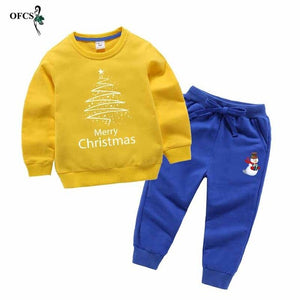 New Baby Boys' Suit  Clothing  Children Cotton  Sports  Suits Cartoon Printed Long Sleeve and Trousers 2-12 Years Old Two Pieces