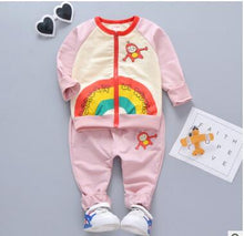 Load image into Gallery viewer, Children&#39;s clothing spring autumn Boys&#39; Baby long-sleeved suits Girls&#39; Baby two-piece suit 0-1-2-3 years old 4 children&#39;s jacket