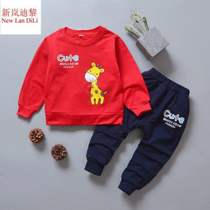 Children's clothing spring autumn Boys' Baby long-sleeved suits Girls' Baby two-piece suit 0-1-2-3 years old 4 children's jacket