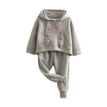 Load image into Gallery viewer, Baby Hooded Suit 2019 Autumn Outfit New Girls&#39; Children&#39;s Clothing Long Sleeve Fashion Children&#39;s Clothing Sports Pants