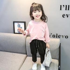 Girls' leisure children's clothing in the spring and autumn female baby suit Toddler Girl Clothes Girls Boutique Outfits