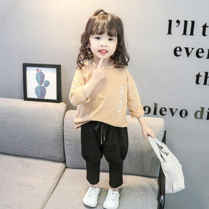 Girls' leisure children's clothing in the spring and autumn female baby suit Toddler Girl Clothes Girls Boutique Outfits