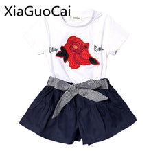 Load image into Gallery viewer, Girls&#39; Sets Summer 2018 New Children&#39;s Shorts Baby Korean Version Children&#39;s Clothing Summer Short Sleeve T-shirt Wholesale