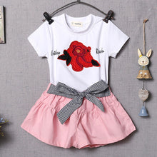 Load image into Gallery viewer, Girls&#39; Sets Summer 2018 New Children&#39;s Shorts Baby Korean Version Children&#39;s Clothing Summer Short Sleeve T-shirt Wholesale