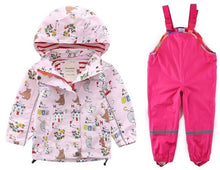 Load image into Gallery viewer, New children&#39;s clothing girls&#39; jackets children&#39;s windbreaker spring and autumn baby big children&#39;s hooded jacket + pants