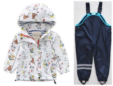 Load image into Gallery viewer, New children&#39;s clothing girls&#39; jackets children&#39;s windbreaker spring and autumn baby big children&#39;s hooded jacket + pants