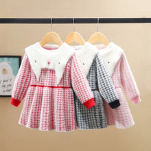 Load image into Gallery viewer, Baby girl dress warm knit long sleeve princess dress children clothes baby girl clothing baby child Christmas costume