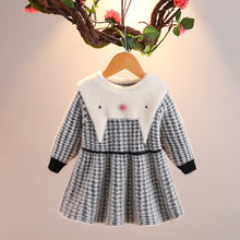 Load image into Gallery viewer, Baby girl dress warm knit long sleeve princess dress children clothes baby girl clothing baby child Christmas costume