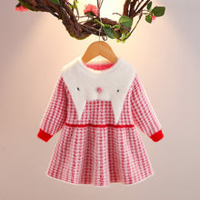 Load image into Gallery viewer, Baby girl dress warm knit long sleeve princess dress children clothes baby girl clothing baby child Christmas costume