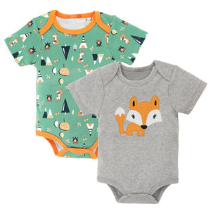 Honeyzone Baby Boy Clothing Newborn Baby Bodysuits Short Sleeve Soft Summer Bamboo Girls' Clothes Sets