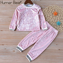 Load image into Gallery viewer, Humor Bear Autumn Kids Baby Girl Clothes Cute Bow Plaid Long Sleeve T-shirt+ Skirt  2Pcs Suits Student Girls&#39; Clothing Sets