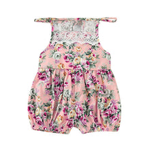 Load image into Gallery viewer, Baby Girl Clothes 2019 Hot Summer New Girls&#39; Clothing Newborn Infant Baby Floral Print Lace Strap Romper Jumpsuit Outfits