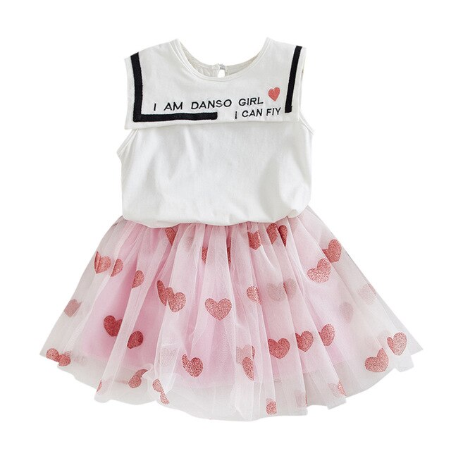 Baby Girl Clothes 2019 Hot Summer New Girls' Clothing O-Neck Sleeveless Print Casual Fashion Children Clothes Suit Dress 2019