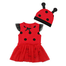 Load image into Gallery viewer, 2019 Casual Fashion Newborn New Girls&#39; Clothing Sets Kids Baby Clothes Cute Sleeveless Dot Tulle Princess Jumper 2PC Set