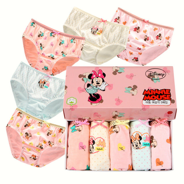 5pcs/lot New fashion panties baby girls' briefs female child underwear children kids clothing cartoon Mini panties