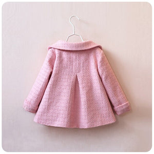 2019 Autumn Kids Coat for Girls Wool Girls' Jacket Clothes Spring Children Clothing Fashion Double-breasted Baby Girl Coats