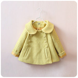 2019 Autumn Kids Coat for Girls Wool Girls' Jacket Clothes Spring Children Clothing Fashion Double-breasted Baby Girl Coats