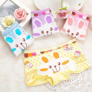 4pcs/lot new fashion kids panties girls' briefs female child underwear lovely cartoon panties children clothing baby clothe