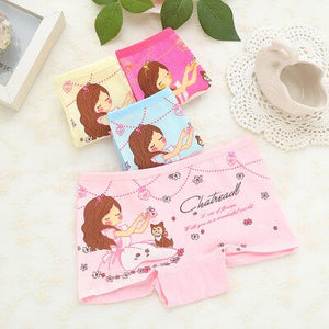 4pcs/lot new fashion kids panties girls' briefs female child underwear lovely cartoon panties children clothing baby clothe