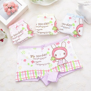 4pcs/lot new fashion kids panties girls' briefs female child underwear lovely cartoon panties children clothing baby clothe