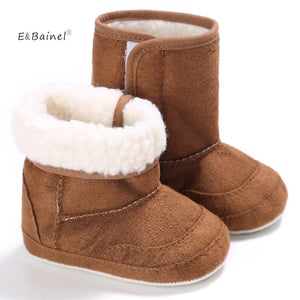 E&Bainel New Winter Super Warm Newborn Baby Girls First Walkers Shoes Infant Toddler Soft Rubber Soled Anti-slip Boots Booties