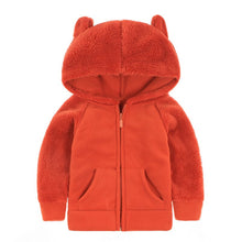 Load image into Gallery viewer, Fall Winter for Children Boys&#39; Fur Soft Fleece Hoodie Hooded Jacket Outerwear Coat Clothing with Cartoon Bear Ears high quality